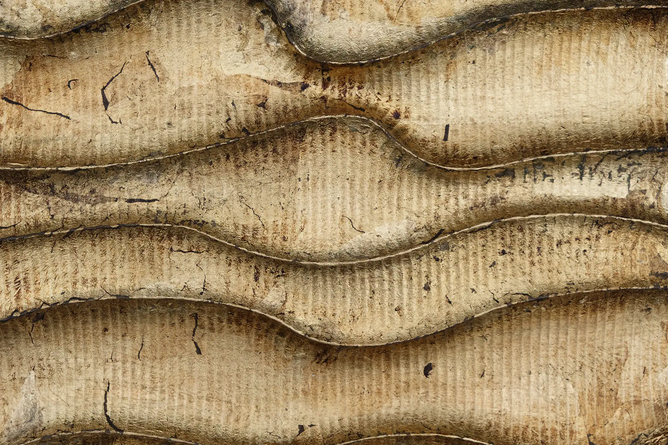 Wandpaneele 3D texturiert - Yucatan Streams - Blattgold
